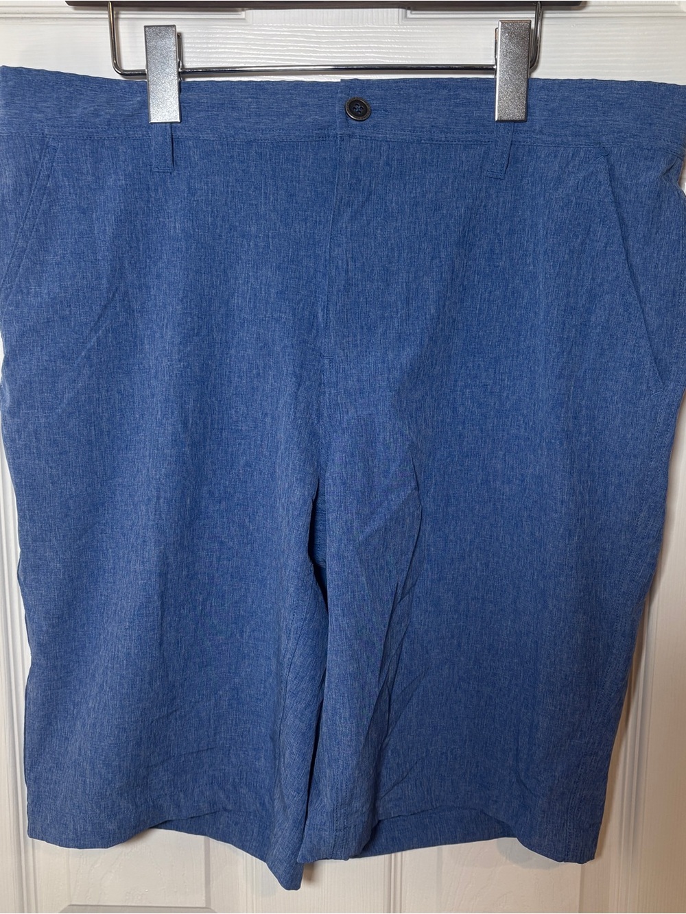 CoolKeep Stretch Performance Shorts Blue Heathered Mens 34